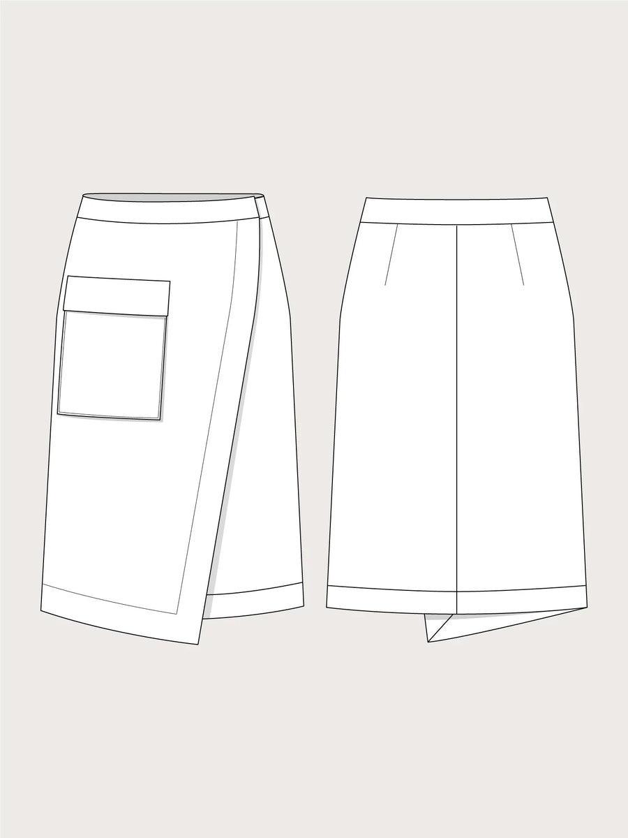 Asymmetric Midi Skirt Pattern- The Assembly Line