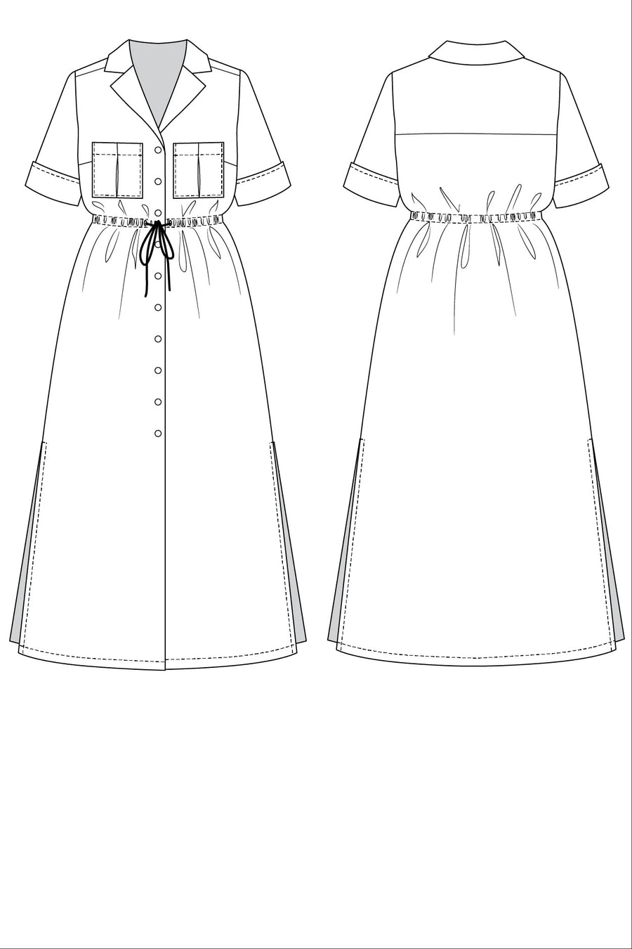 REETA shirt dress pattern- Named Clothing