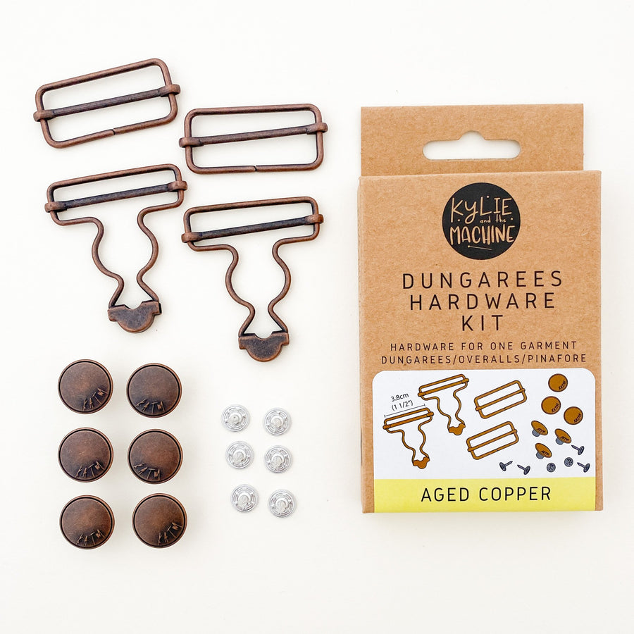 Dungarees Hardware Kit AGED COPPER- Kylie and Machine