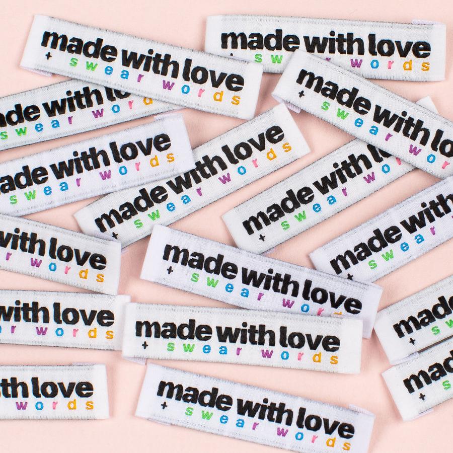 MADE WITH LOVE AND SWEAR WORDS- Kylie and Machine labels