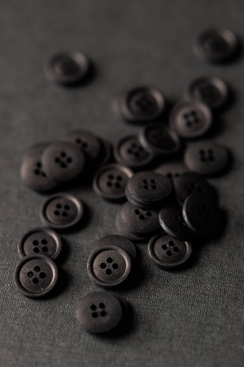 Cotton Button 15mm BLACK- Merchant Mills