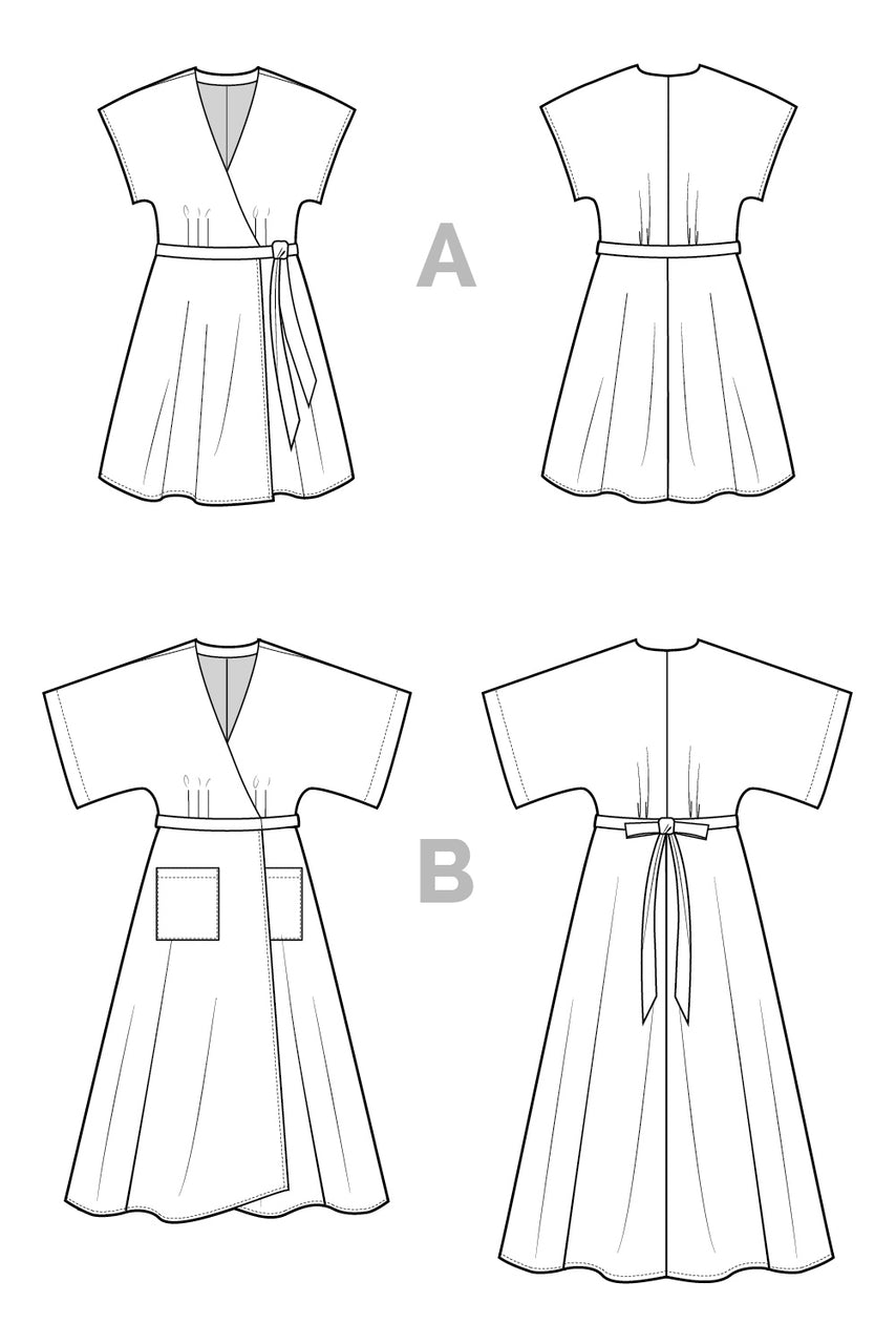 Elodie Wrap dress pattern- Closet Core