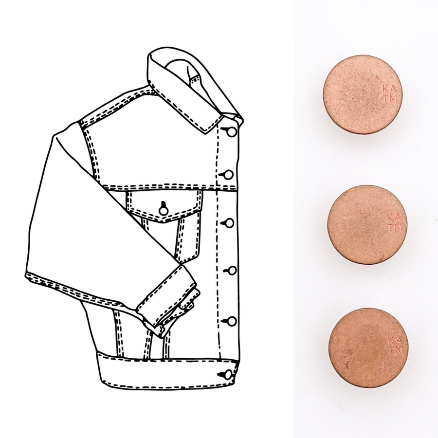 Denim Jacket Hardware Kit Copper- Kylie and Machine