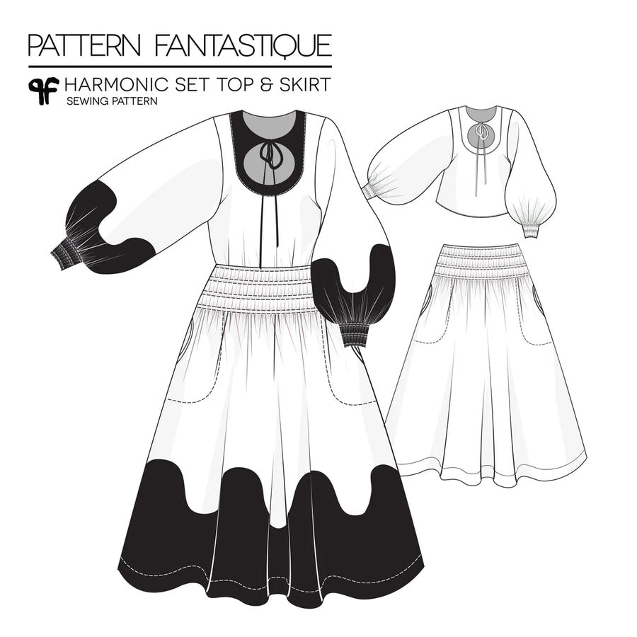Harmonic Set (Top & Skirt) pattern- Pattern Fantastique