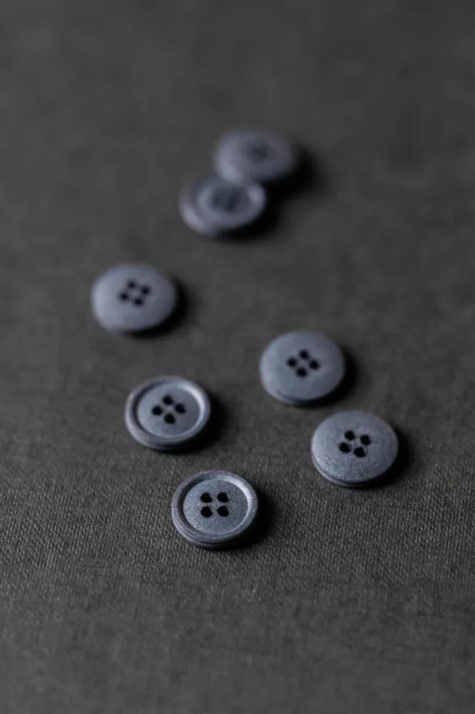 Cotton Button 15mm SILT GREY- Merchant Mills