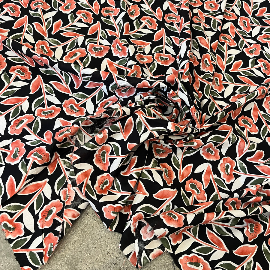 Florette Black $22 per metre
