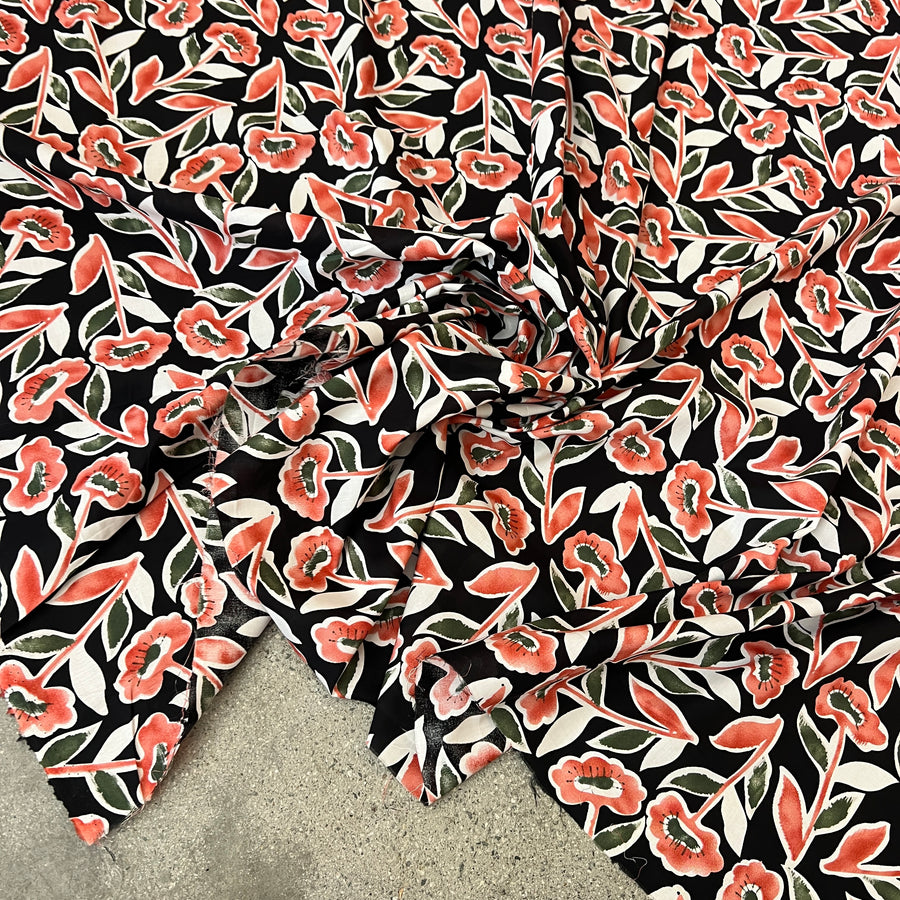Florette Black $22 per metre