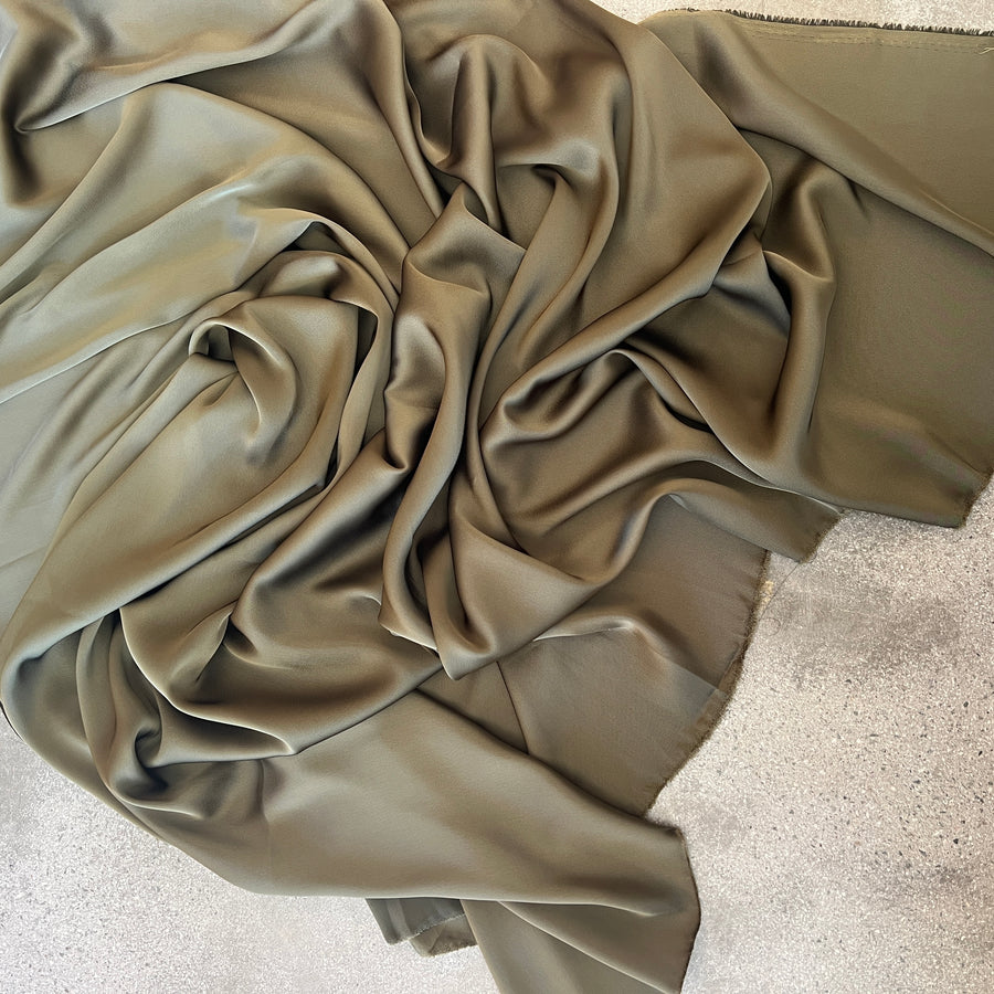 Imitation Acetate Khaki   $15 per metre