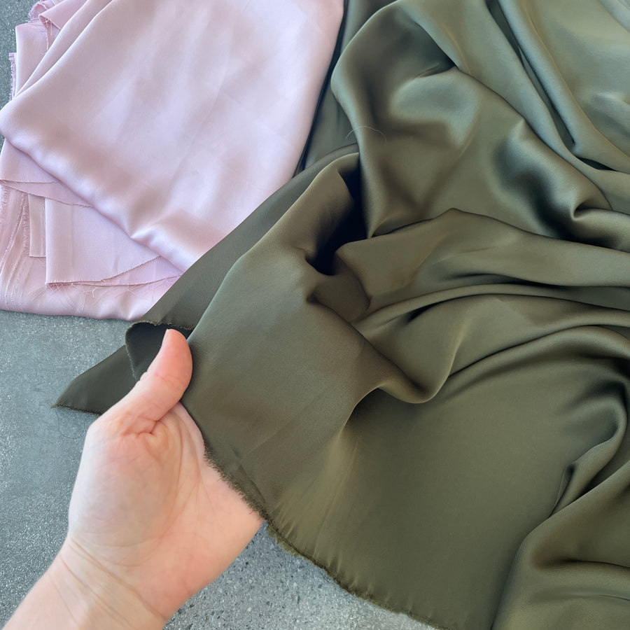 Imitation Acetate Khaki   $15 per metre