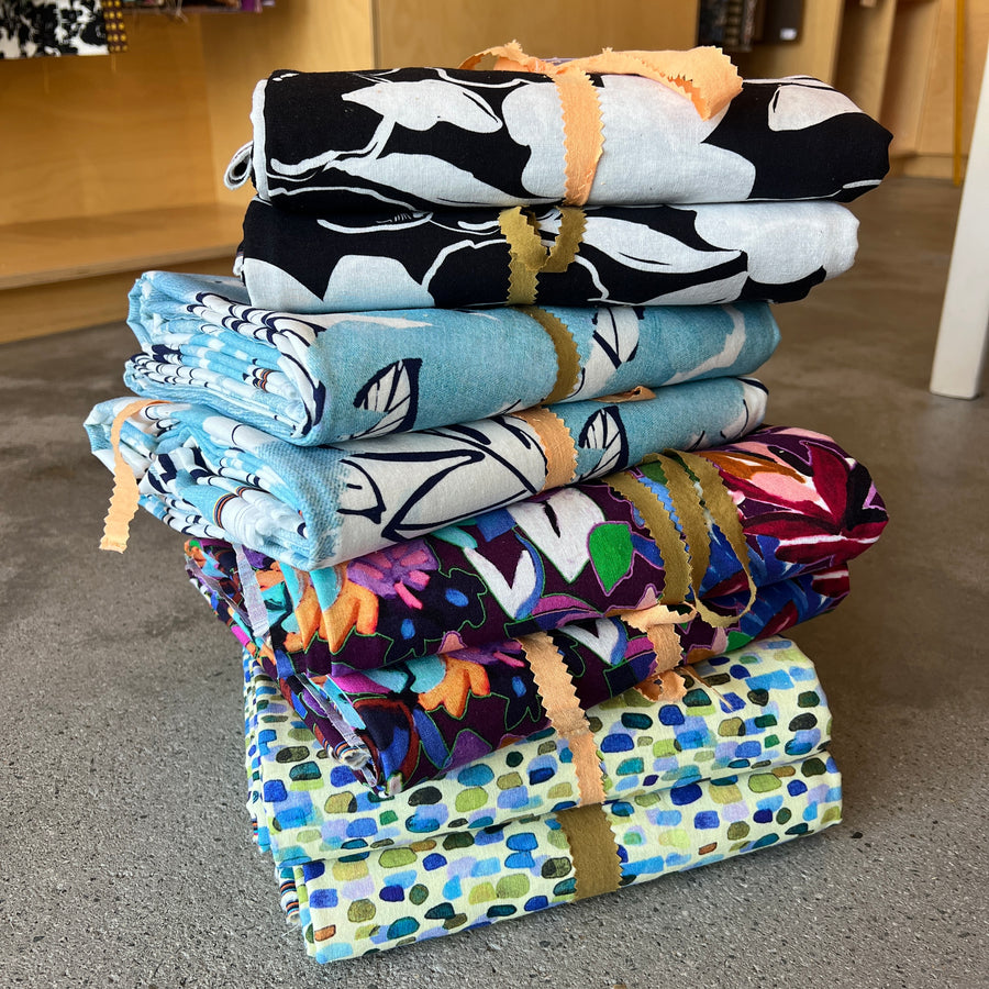 Linen blend print 4m packs $30