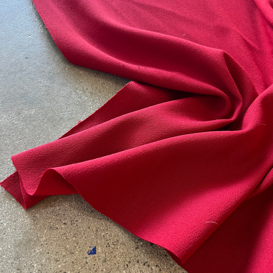 Crepe Face Red    $35 per metre