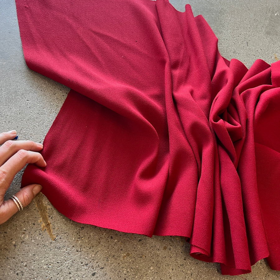 Crepe Face Red    $35 per metre