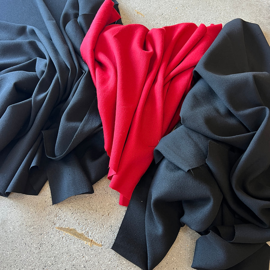 Crepe Face Red    $35 per metre