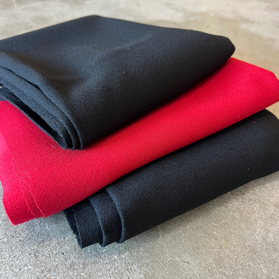 Crepe Face Red    $35 per metre