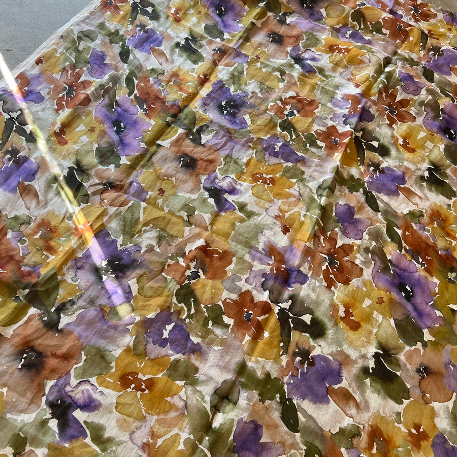 Spring Flowers Rust  $36.00 per metre