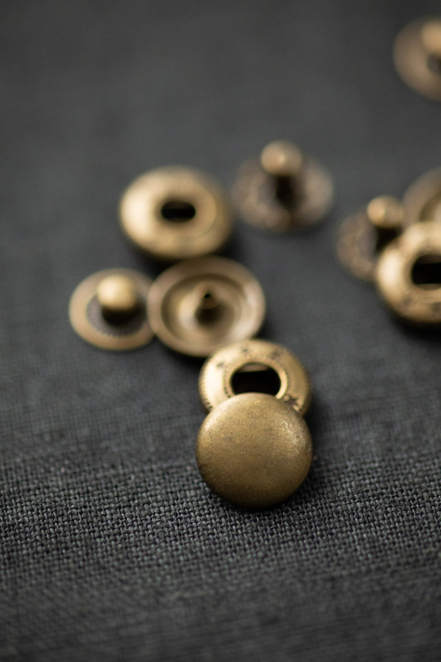 Brass metal snaps 14mm- Merchant Mills