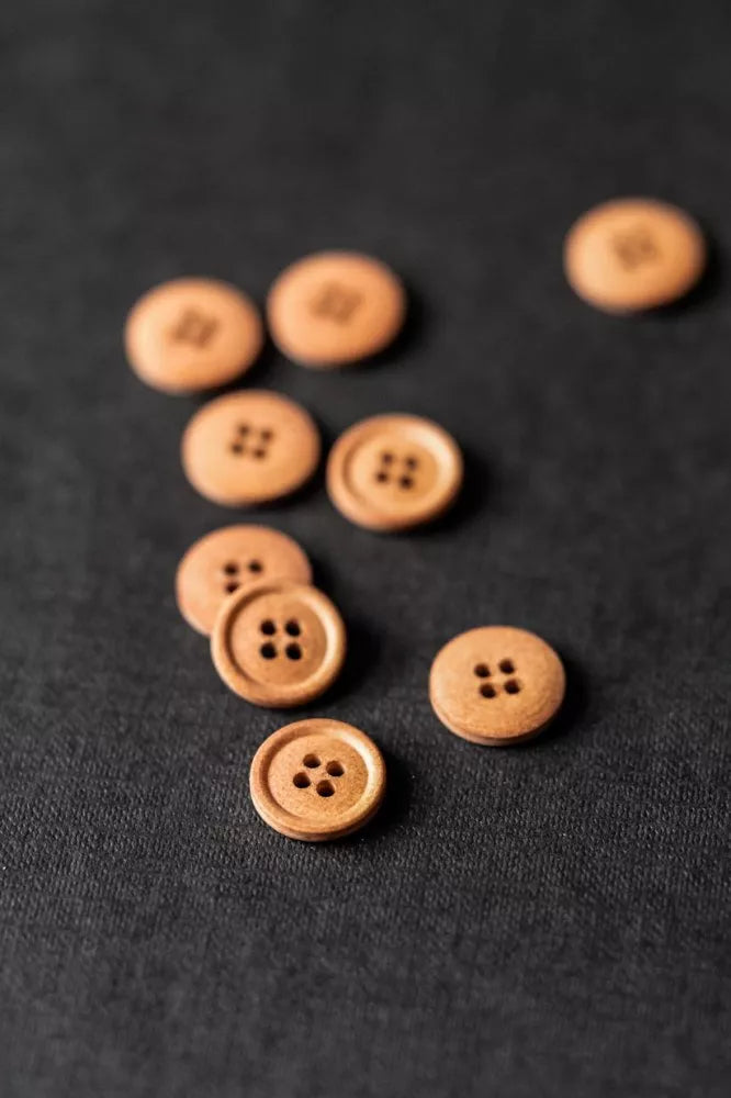 Cotton Button 15mm RUSTY ORANGE- Merchant Mills