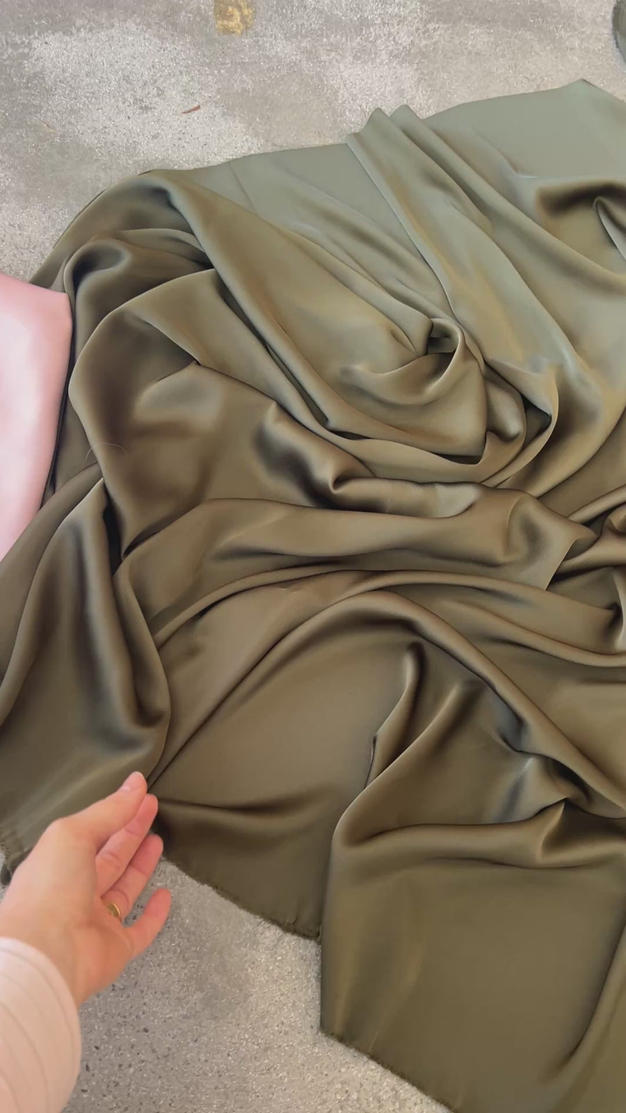 Imitation Acetate Khaki   $15 per metre