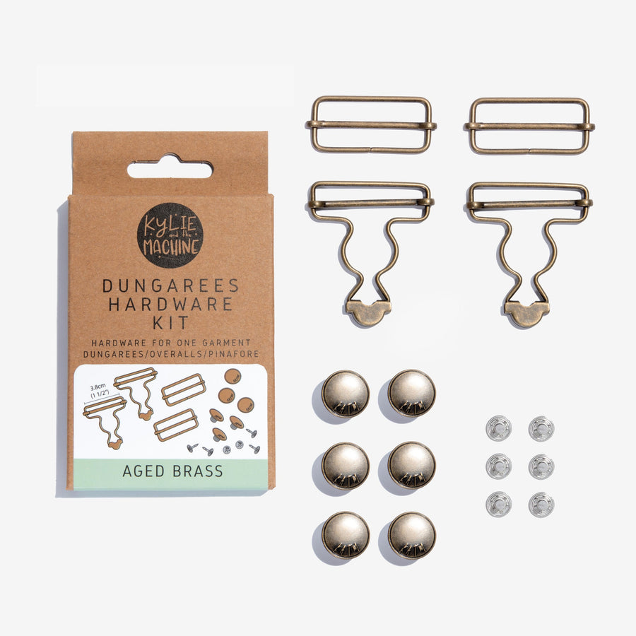Dungarees Hardware Kit AGED BRASS- Kylie and Machine