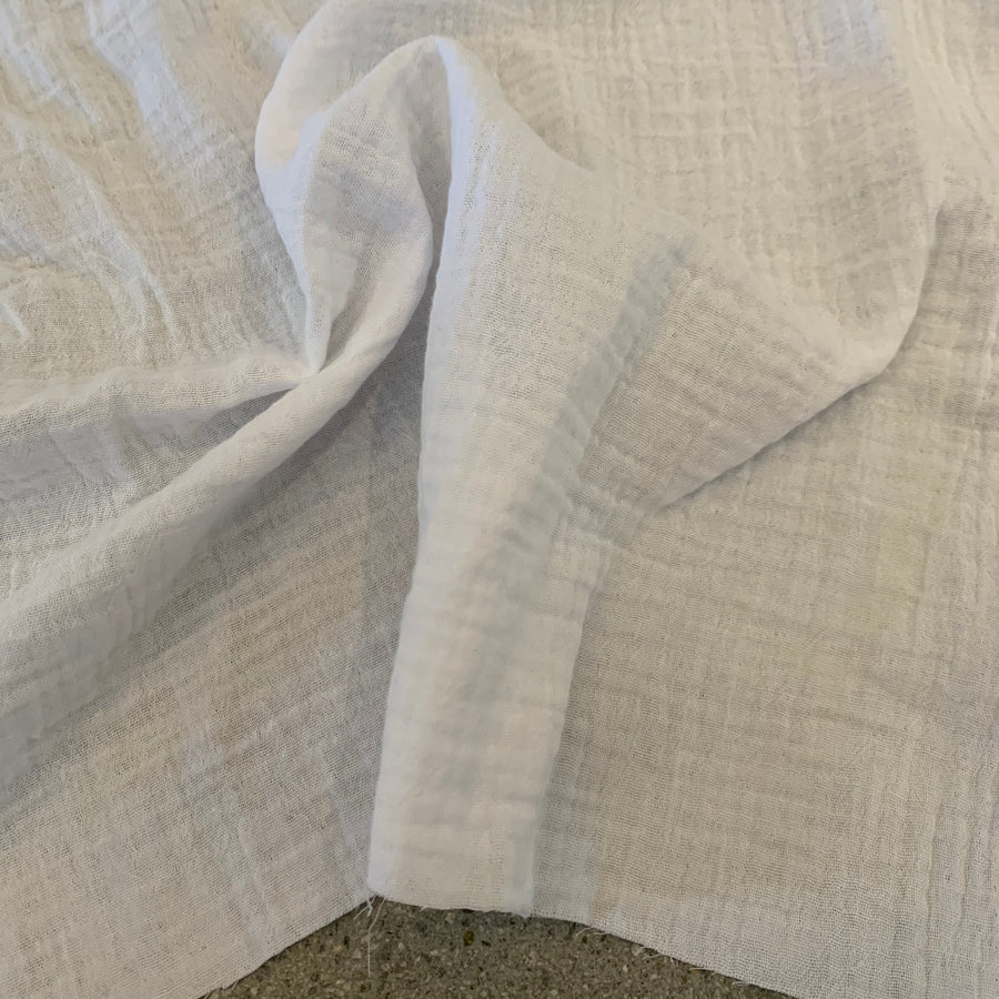 ORGANIC CRINKLE DOUBLE GAUZE  Creamy White – Paper Scissors Cloth