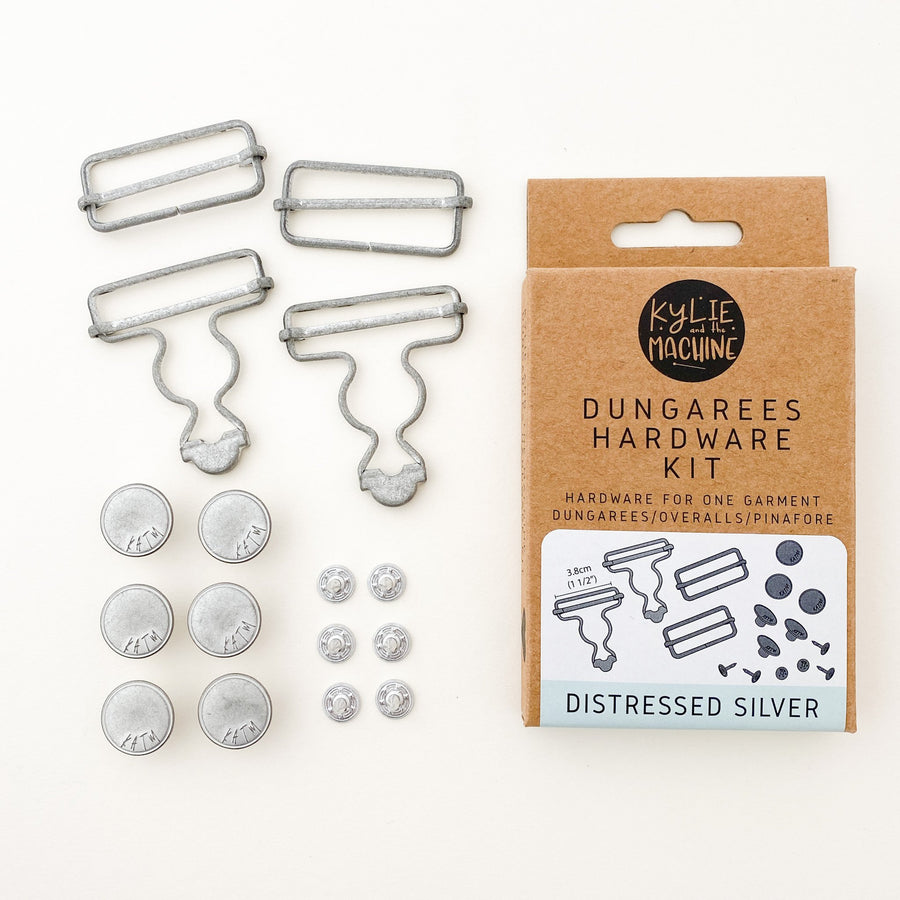 Dungarees Hardware Kit PEWTER- Kylie and Machine