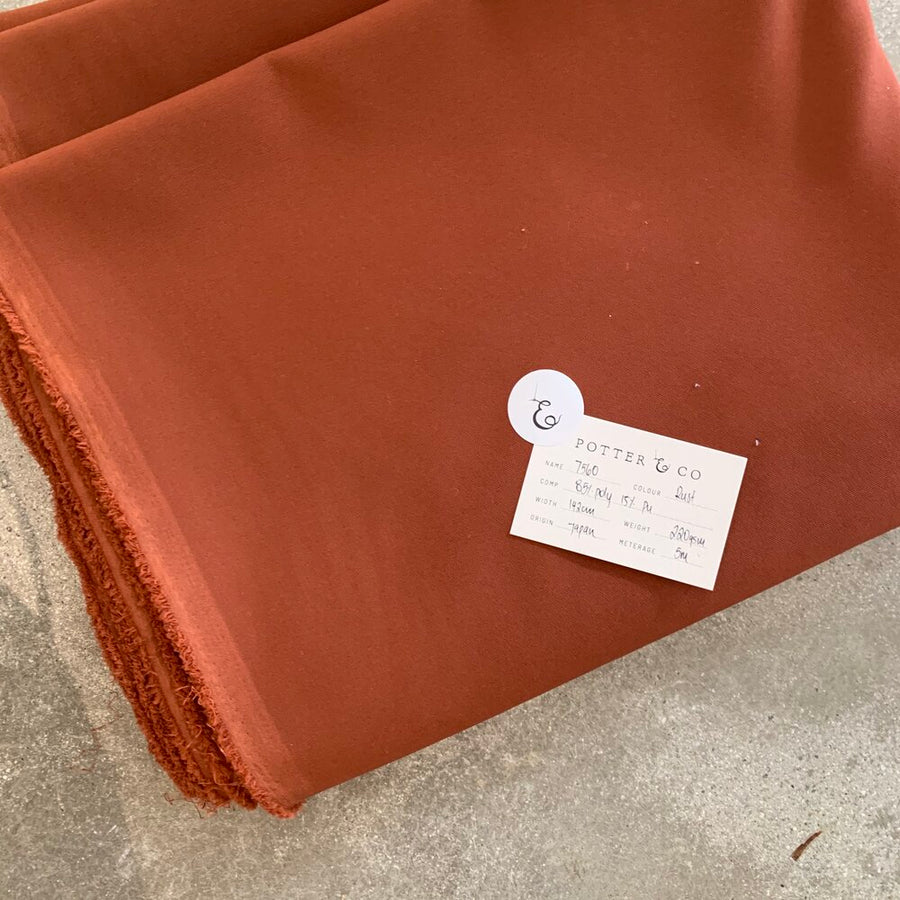 DRAPY HEAVY WEIGHT TOILING FABRIC PACK (RUST)