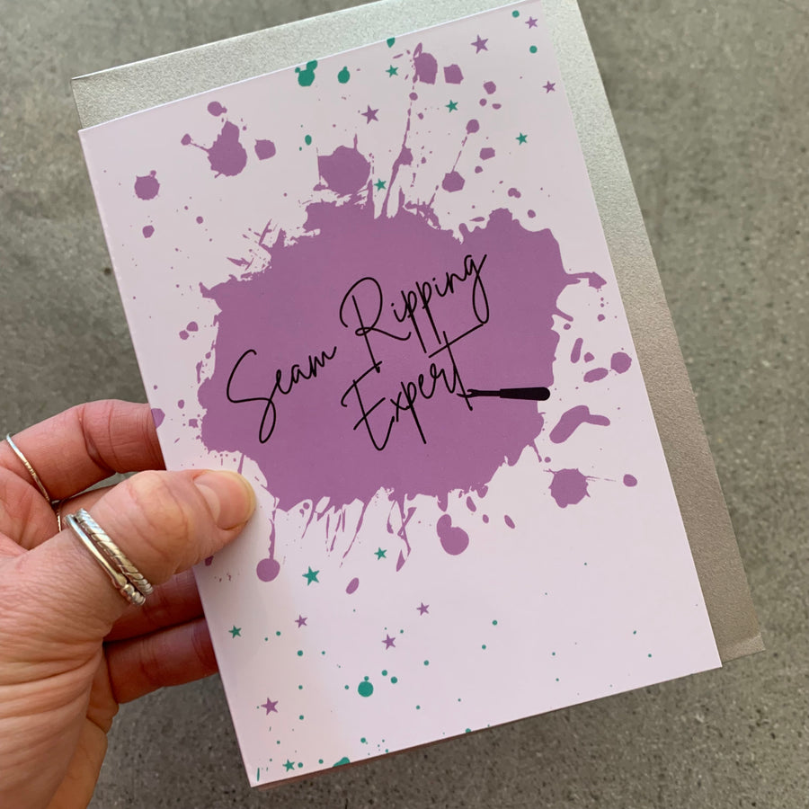 Seam Ripping Expert card- Sew Anonymous gift cards