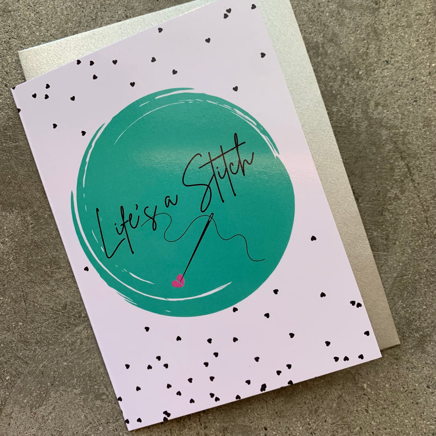 Life's a Stitch card- Sew Anonymous gift cards