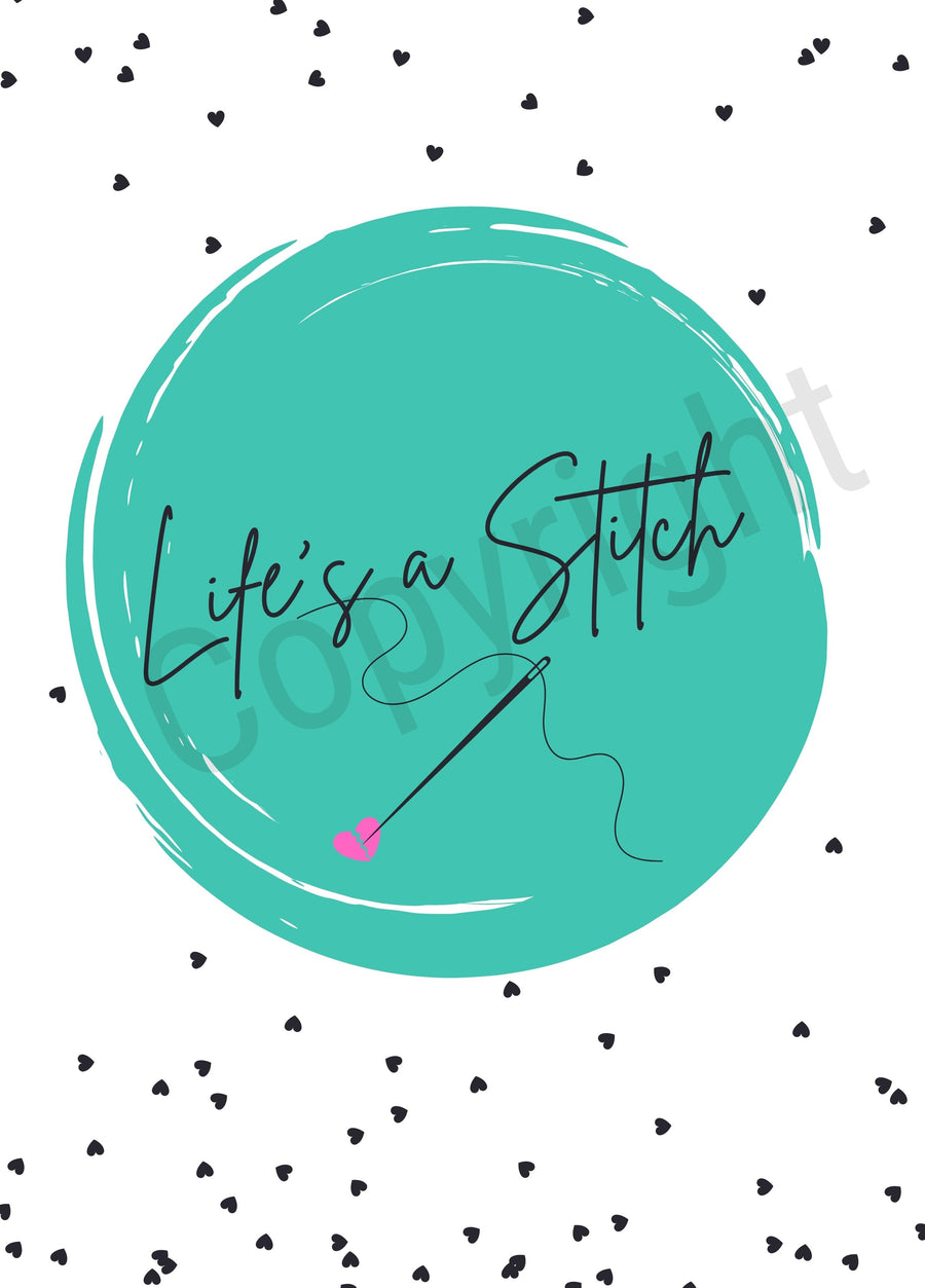 Life's a Stitch card- Sew Anonymous gift cards