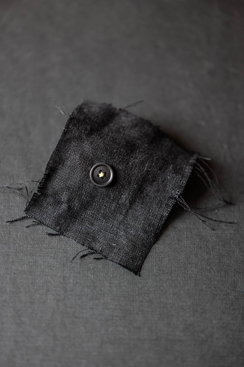 Cotton Button 15mm SCUTTLE BLACK- Merchant Mills