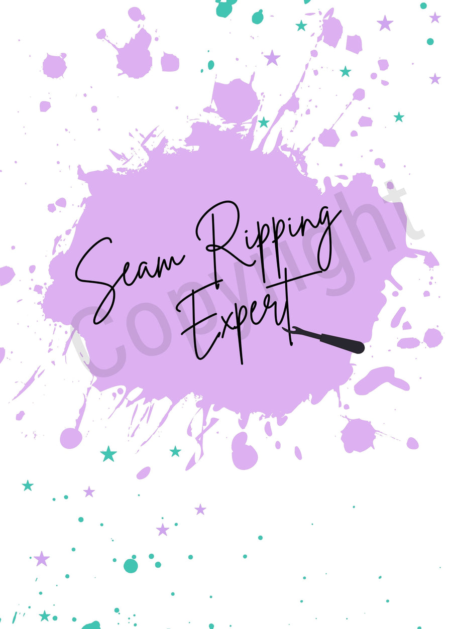 Seam Ripping Expert card- Sew Anonymous gift cards
