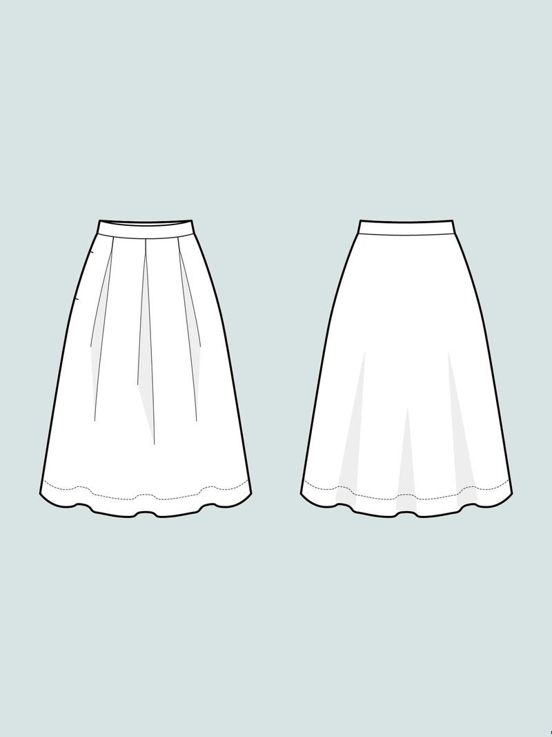 Three Pleat skirt Pattern XS-L- The Assembly Line