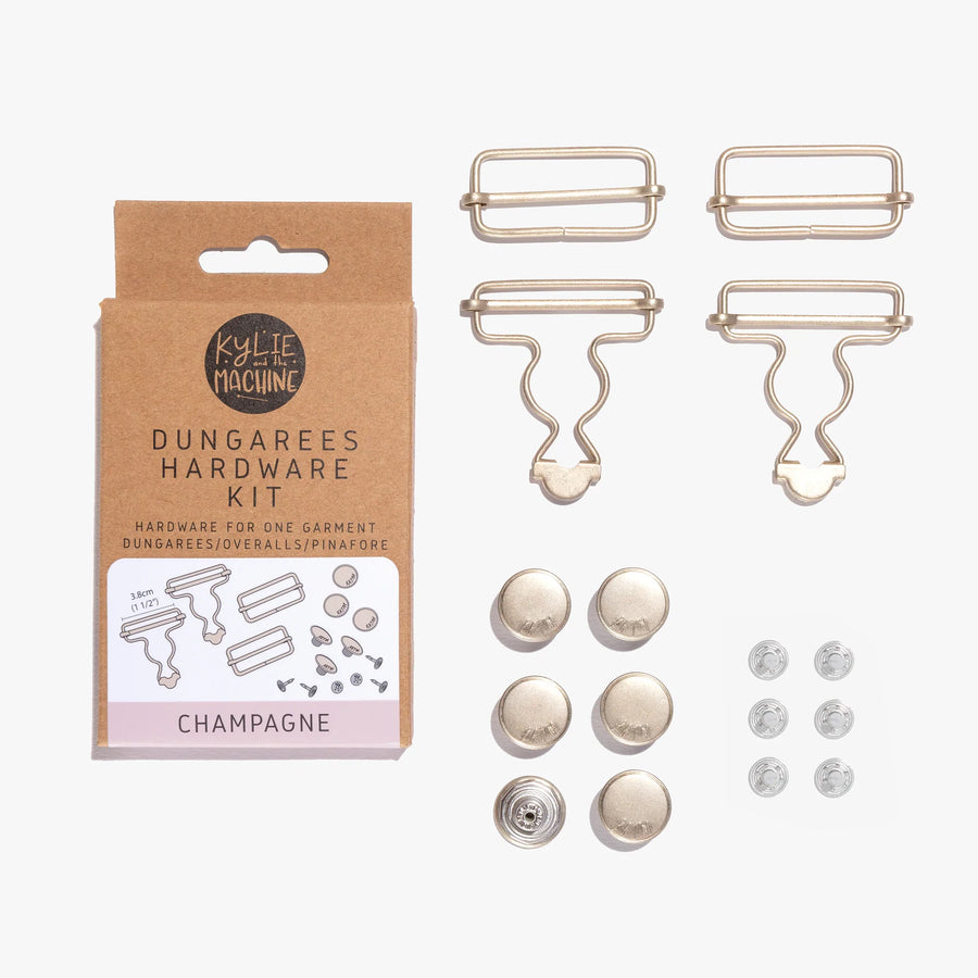 Dungarees Hardware Kit CHAMPAGNE- Kylie and Machine